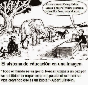 foto el sistema educativo evalua atodos igual